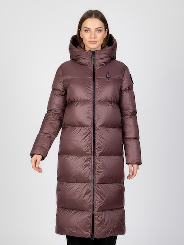 Blauer Mantel 'Celia' in Rot: Vorderseite