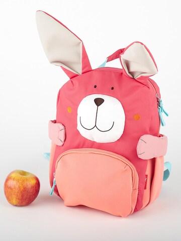 SIGIKID Backpack 'Kindergarten Rucksack fröhliches Tiergesicht, 5,2 Liter' in Pink