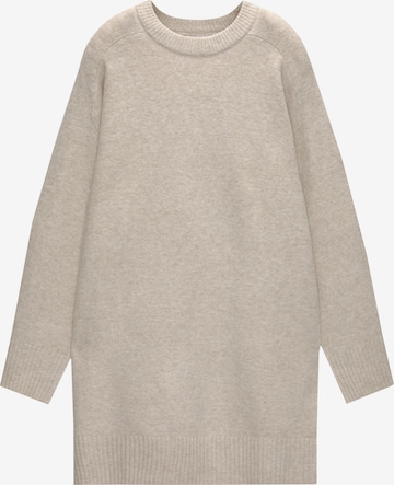 Robes en maille Pull&Bear en beige : devant