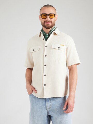 CAMP DAVID Regular fit Button Up Shirt in Beige: front