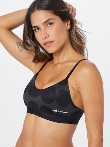 ADIDAS SPORTSWEAR Bralette Sports Bra 'Marimekko' in Black: front