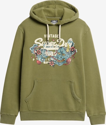 Superdry Свитшот 'Tokyo' в Зеленый: спереди