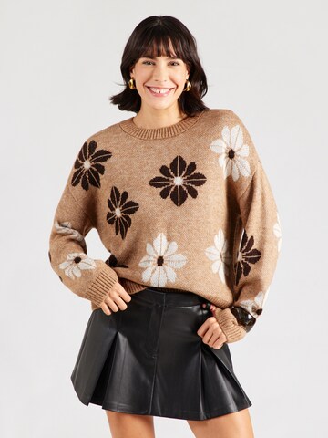 ONLY Sweter 'ONLFREESIA' w kolorze brązowy: przód