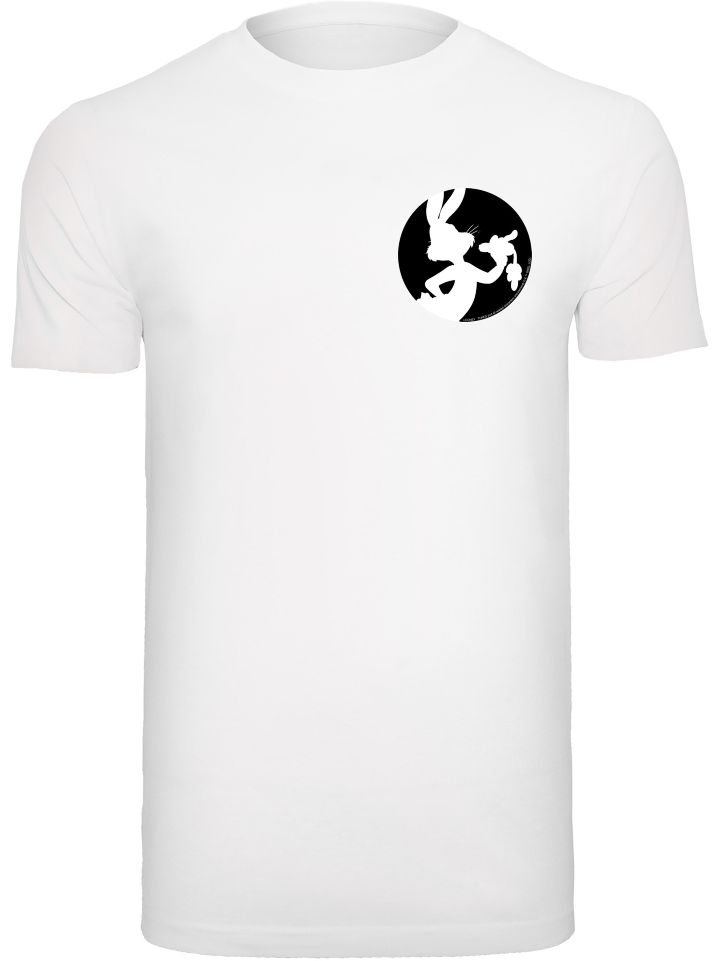 T-Shirt 'Looney Tunes Bugs Bunny' F4NT4STIC en blanc : devant