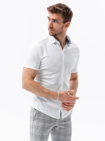 Ombre Slim fit Button Up Shirt 'K541' in White