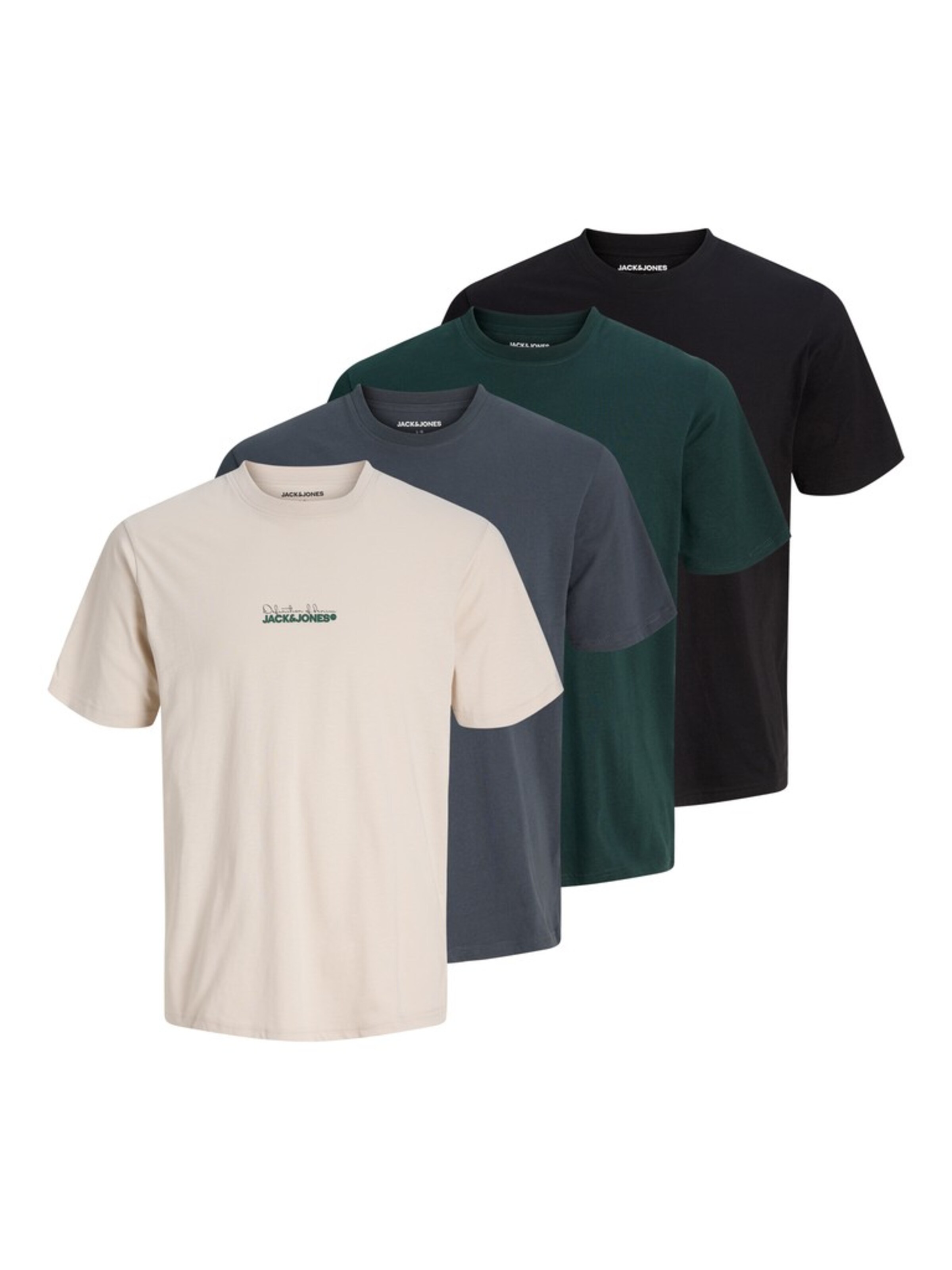 JACK & JONES T-Shirt 'JJKENDRICK' en XS en bleu marine / greige / sapin / noir, Vue avec produit