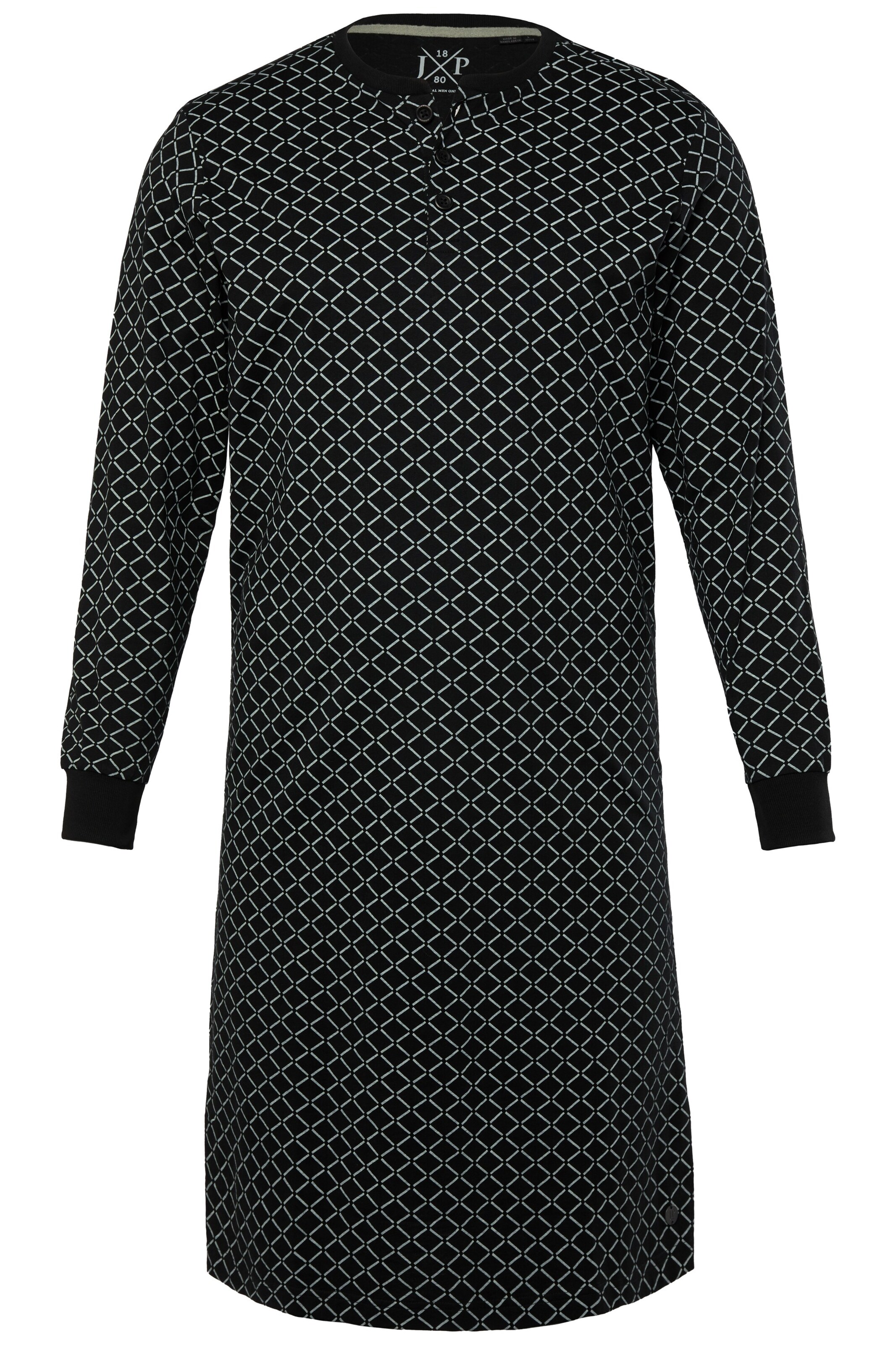 JP1880 Pyjama lang in Zwart: voorkant