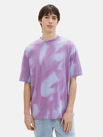 T-Shirt TOM TAILOR DENIM en violet : devant