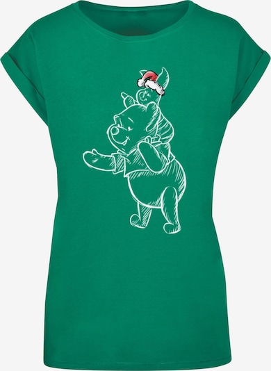 ABSOLUTE CULT T-shirt 'Winnie The Pooh - Piglet Christmas' en vert / rouge / blanc, Vue avec produit