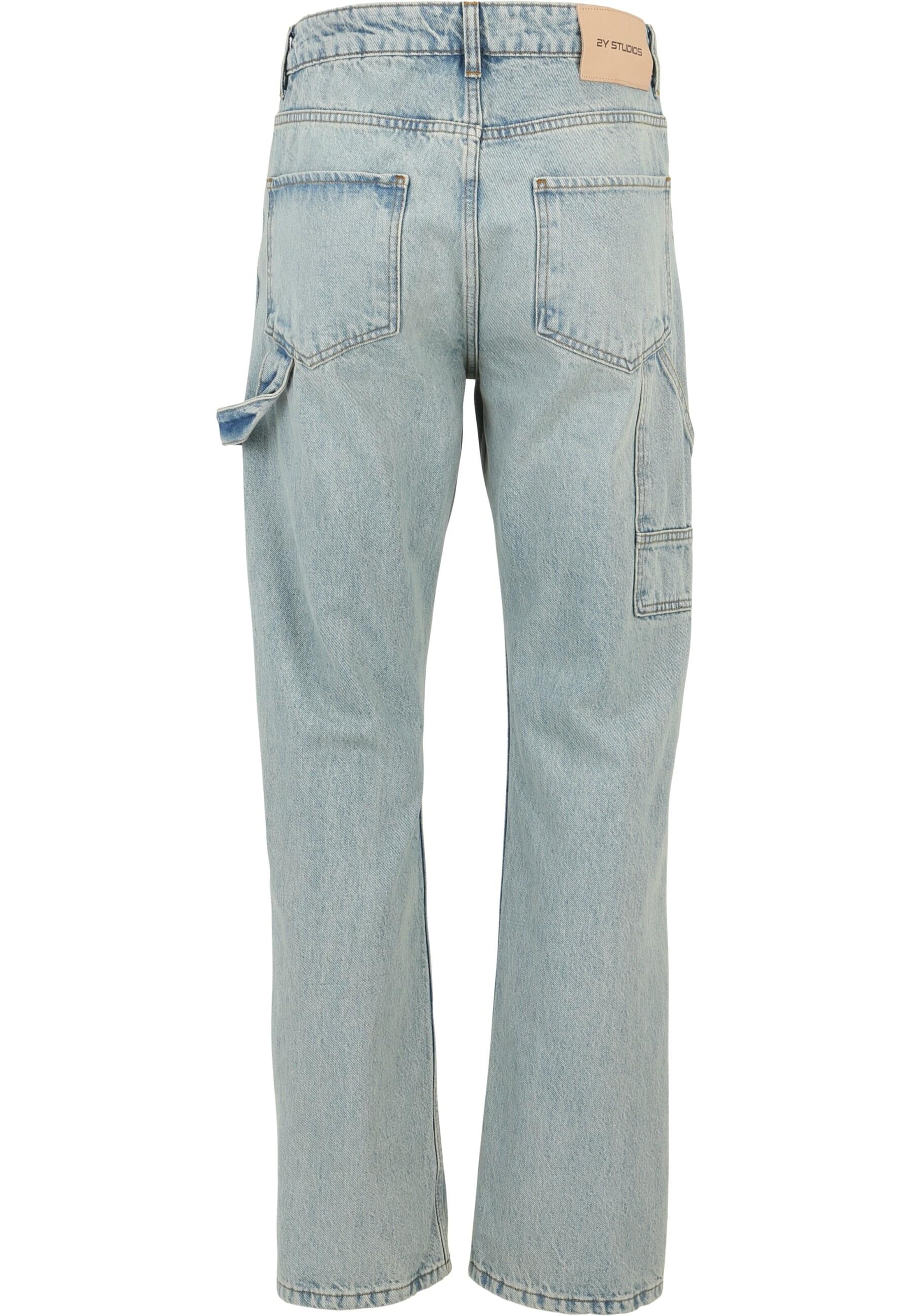 2Y Studios Loose fit Cargo jeans 'Haldor' in Blue