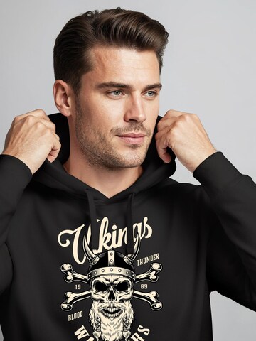Neverless Sweatshirt 'Vikinks Warriors'‌‌‌‌‌‌‌ in Schwarz