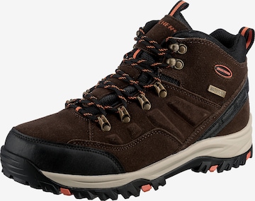 SKECHERS Lace-Up Boots 'Relment Pelmo' in Brown: front
