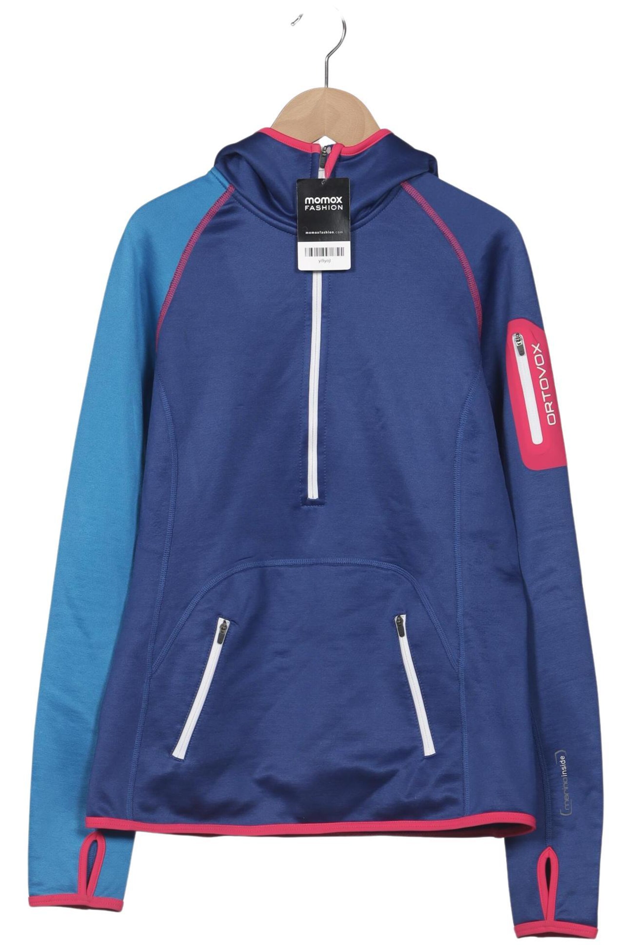 ORTOVOX Sweatshirt & Zip-Up Hoodie in S in Blue: front