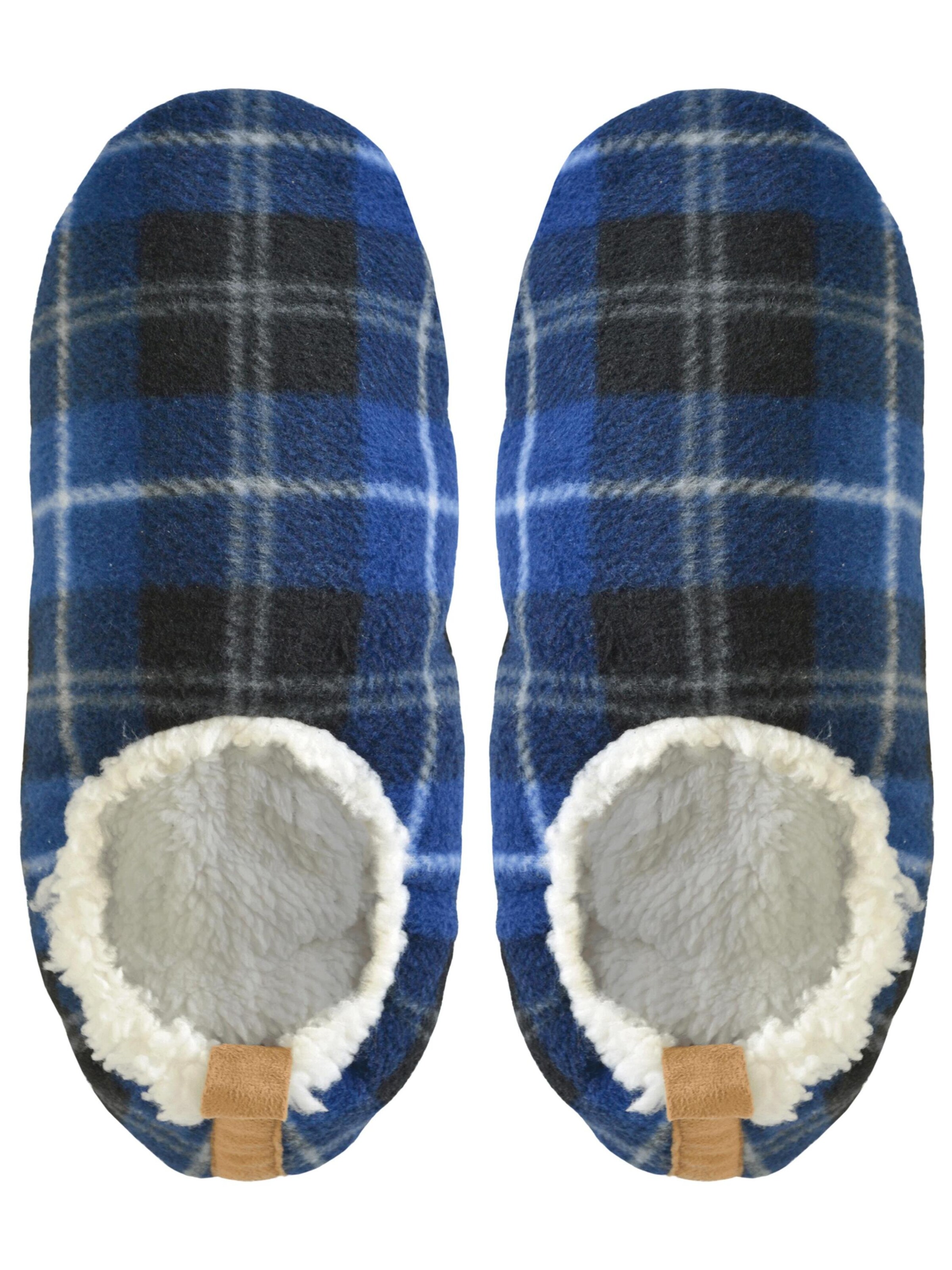 normani Hausschuh 'Karo' in Blau