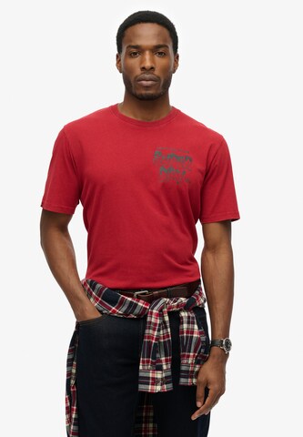 T-Shirt 'Movie' Superdry en rouge : devant