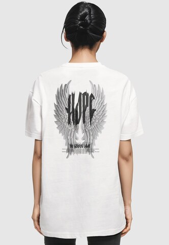 Merchcode T-Shirt 'Hope Wings' in Weiß