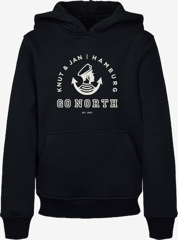 Sweat 'Go North Knut & Jan Hamburg Logo' F4NT4STIC en noir : devant