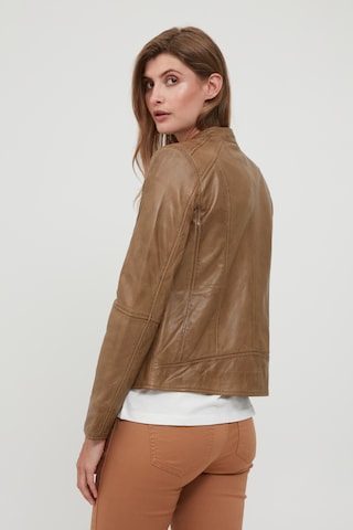 Fransa Between-Season Jacket 'FRBALEATHER' in Brown