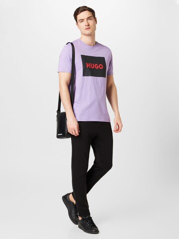 HUGO T-Shirt 'Dulive222' in Lila