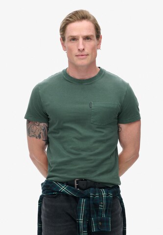 Superdry Shirt 'Essential' in Groen: voorkant