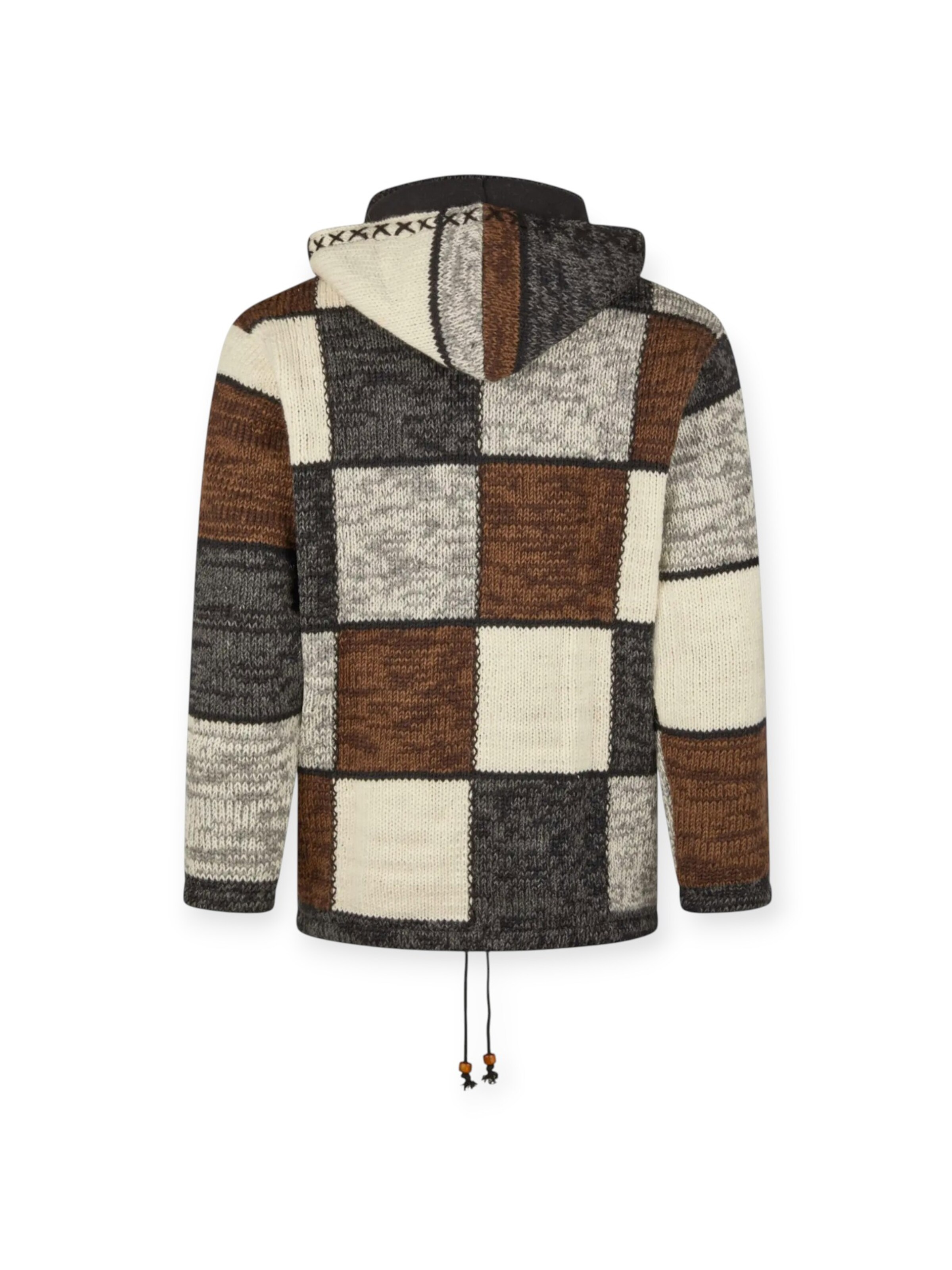 THC Natural Line Knit Cardigan 'THC  813' in Brown