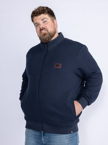 Petrol Industries Sweat jacket 'Sunflood' in Blue: front