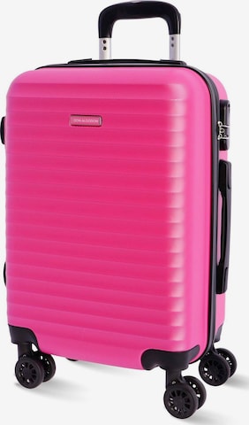 Don Algodon - Carrito 'DON ALGODON - Maletas de Viaje Cabina - Maleta 55x40x20 - Maletas de Viaje - Maleta de Cabina Resistente Ryannair - Trolley Equipaje para Avion con 4 Ruedas de 360º y candado' en rosa: frente