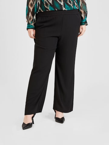 ONLY Carmakoma Regular Trousers 'LAURA' in Black: front