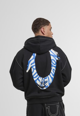 True Religion Sweatjacke in Schwarz: Vorderseite