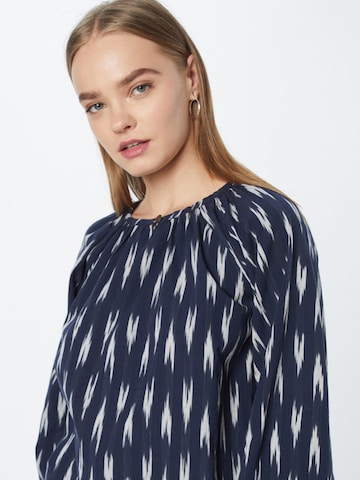 People Tree Blouse 'Dawson Ikat' in Blue