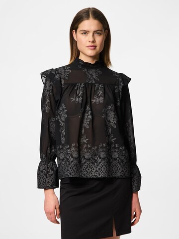 PIECES Blouse 'PCNolia' in Black: front