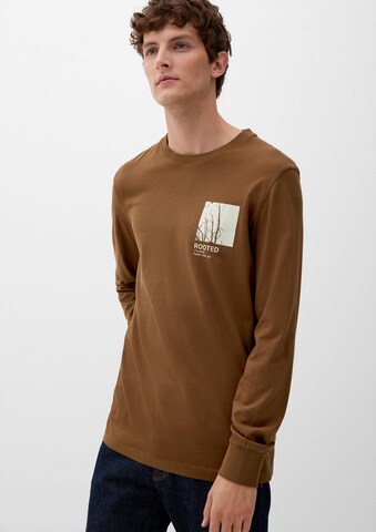 s.Oliver Shirt in Bruin: voorkant