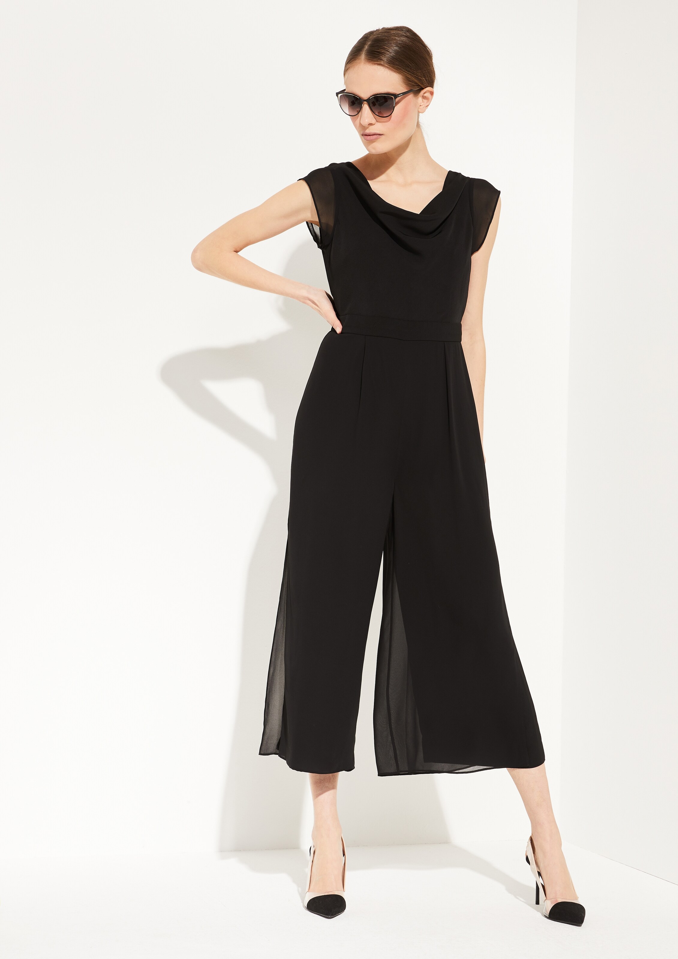 comma jumpsuit schwarz