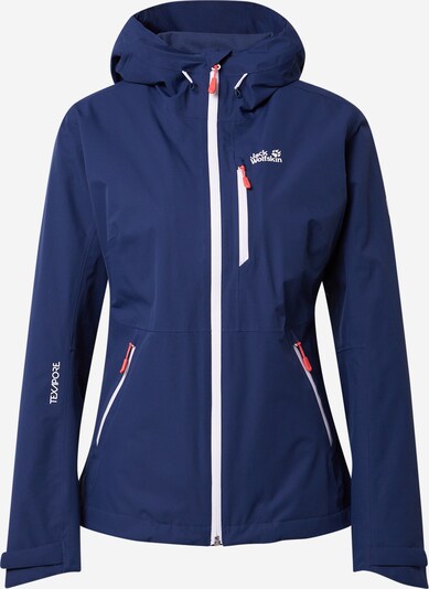 JACK WOLFSKIN Jacke 'EAGLE PEAK JACKET W' in nachtblau / dunkelrot / weiß, Produktansicht