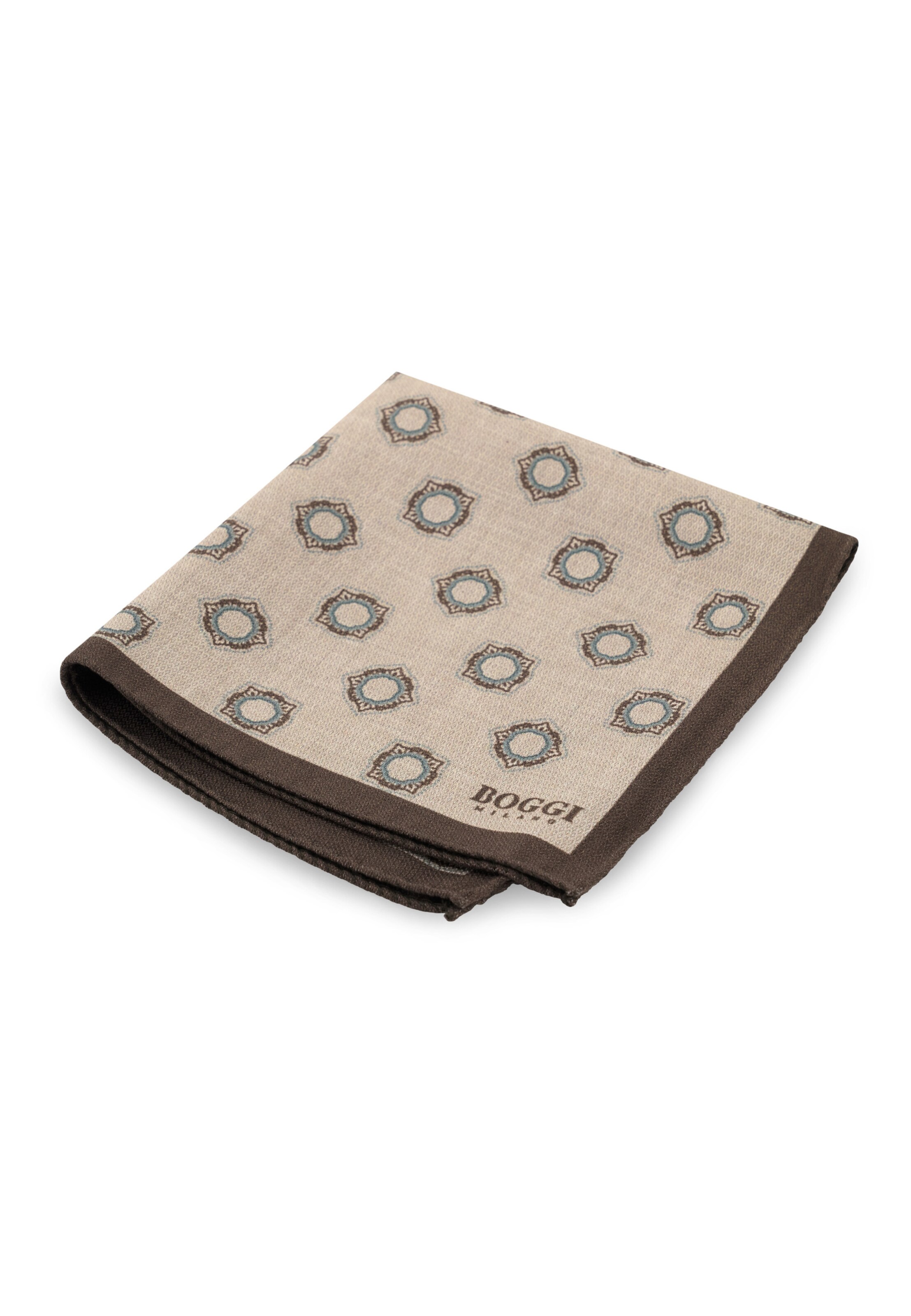 Boggi Milano Pochet in One Size in de kleur Sand / Bruin, Productweergave