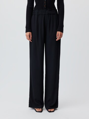 LeGer by Lena Gercke - Loosefit Pantalón 'Roxane Tall' en negro: frente