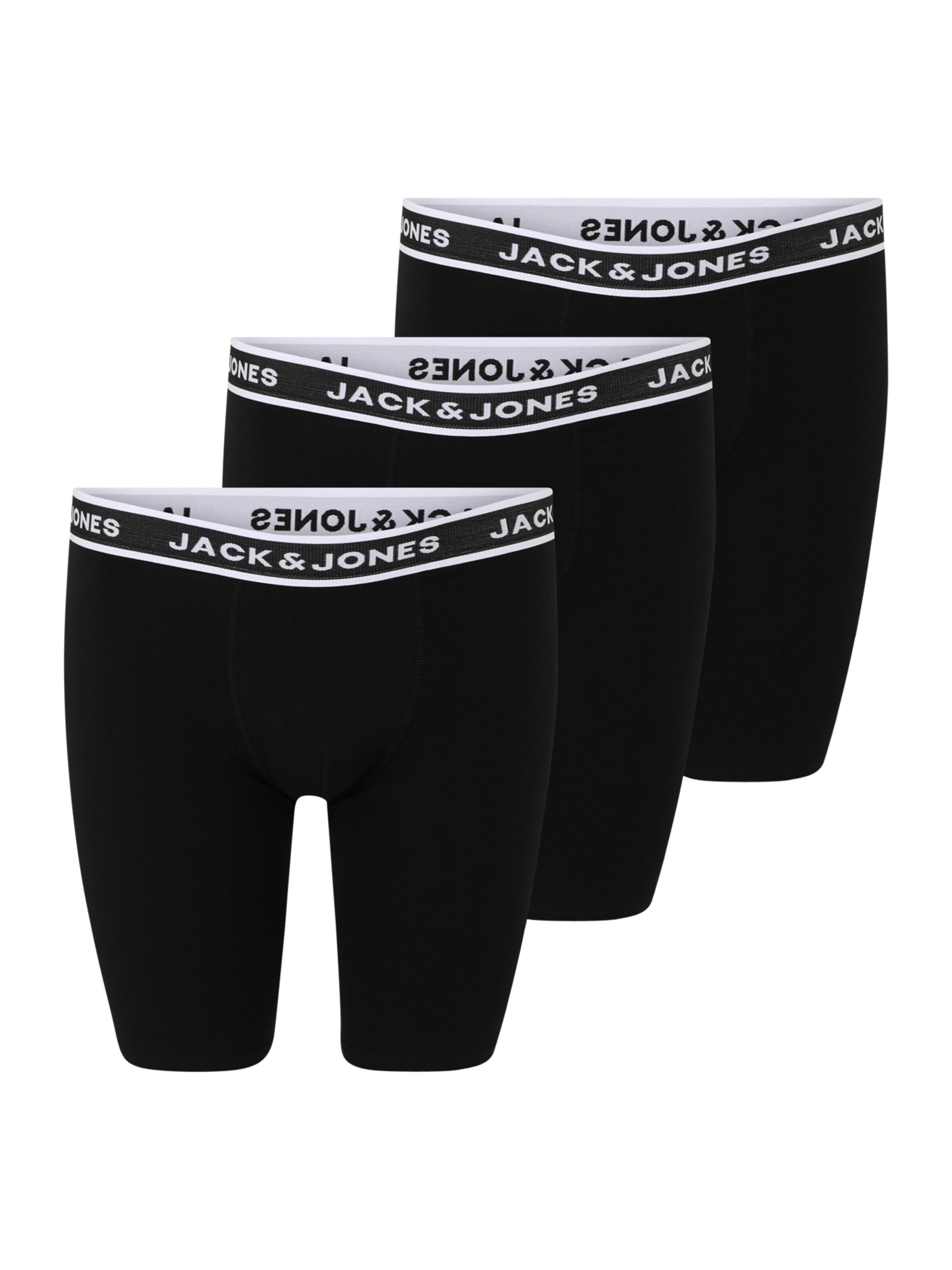 Jack & Jones Plus Boxer shorts 'JACSOLID' in Black: front