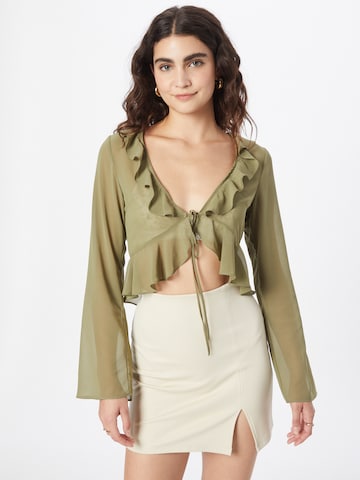 Edikted Blouse in Groen: voorkant