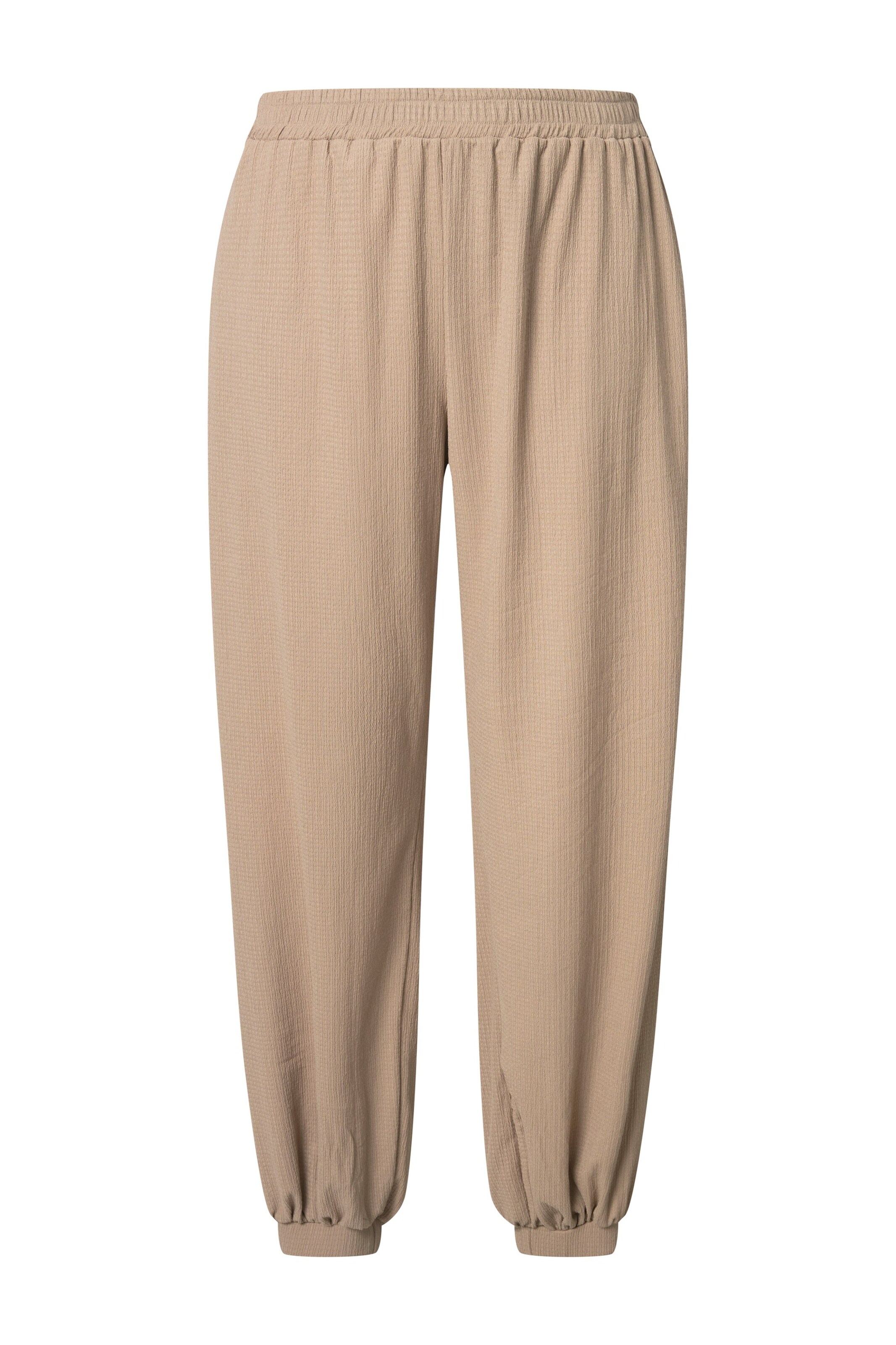 Ulla Popken Tapered Pants in Beige: front