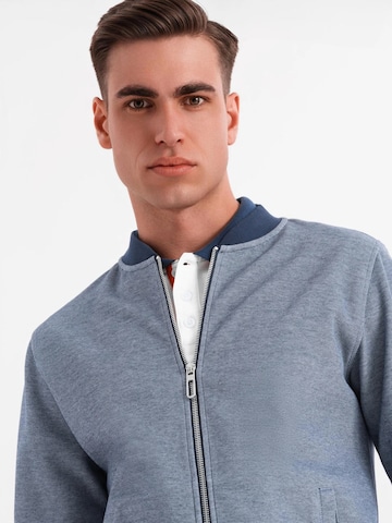 Ombre Sweat jacket 'OM-SSZP-0238' in Blue