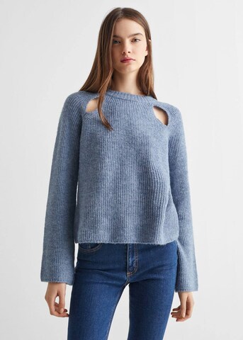 MANGO TEEN Sweater 'Open' in Blue: front