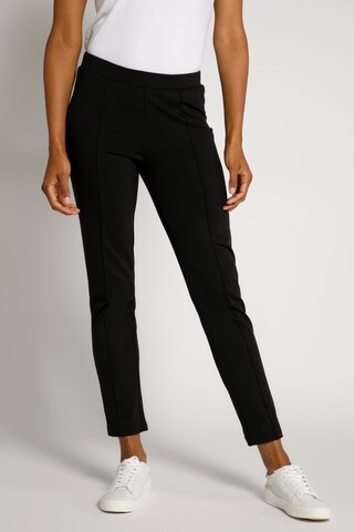 Gina Laura Pleat-Front Pants in Black: front