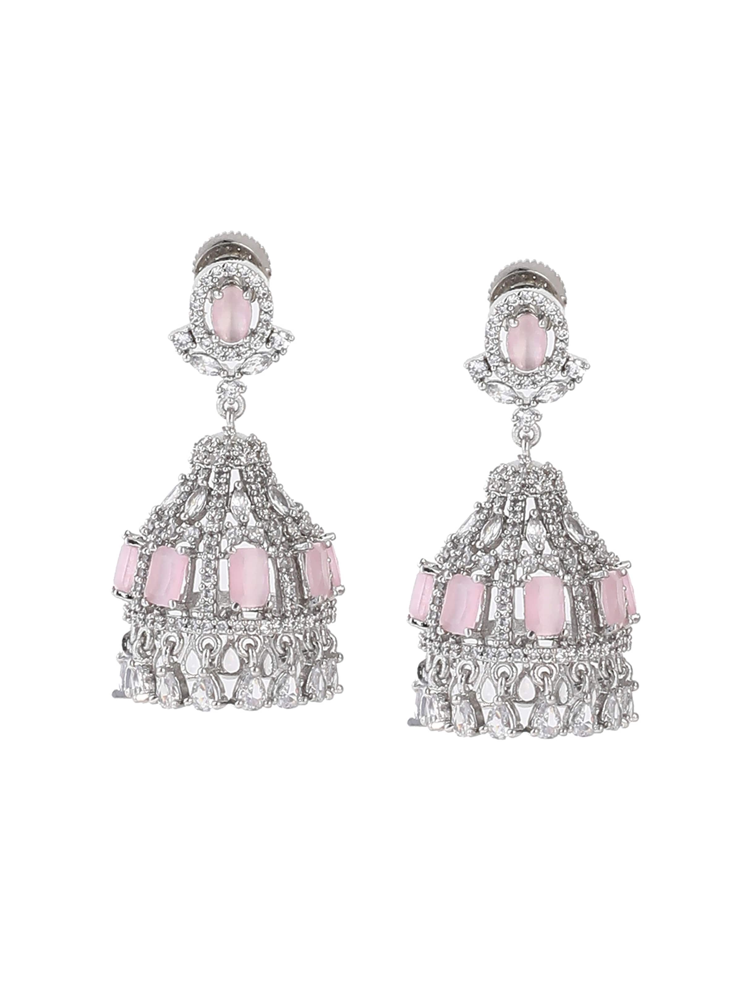 Boucles d'oreilles 'Saundra' SOHI en rose : devant