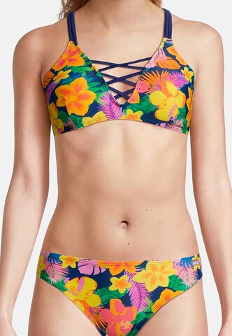 BECO the world of aquasports Bustier Bikini 'Summer Flowers' in Orange