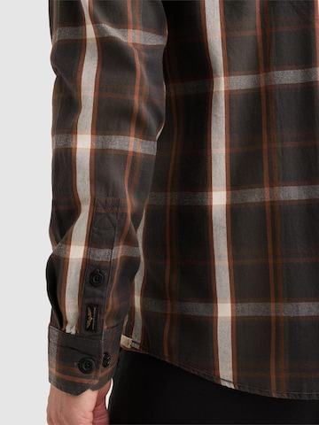 Regular fit Camicia 'Shirt with lumberjack check pattern and herringbone texture' di PME Legend in marrone