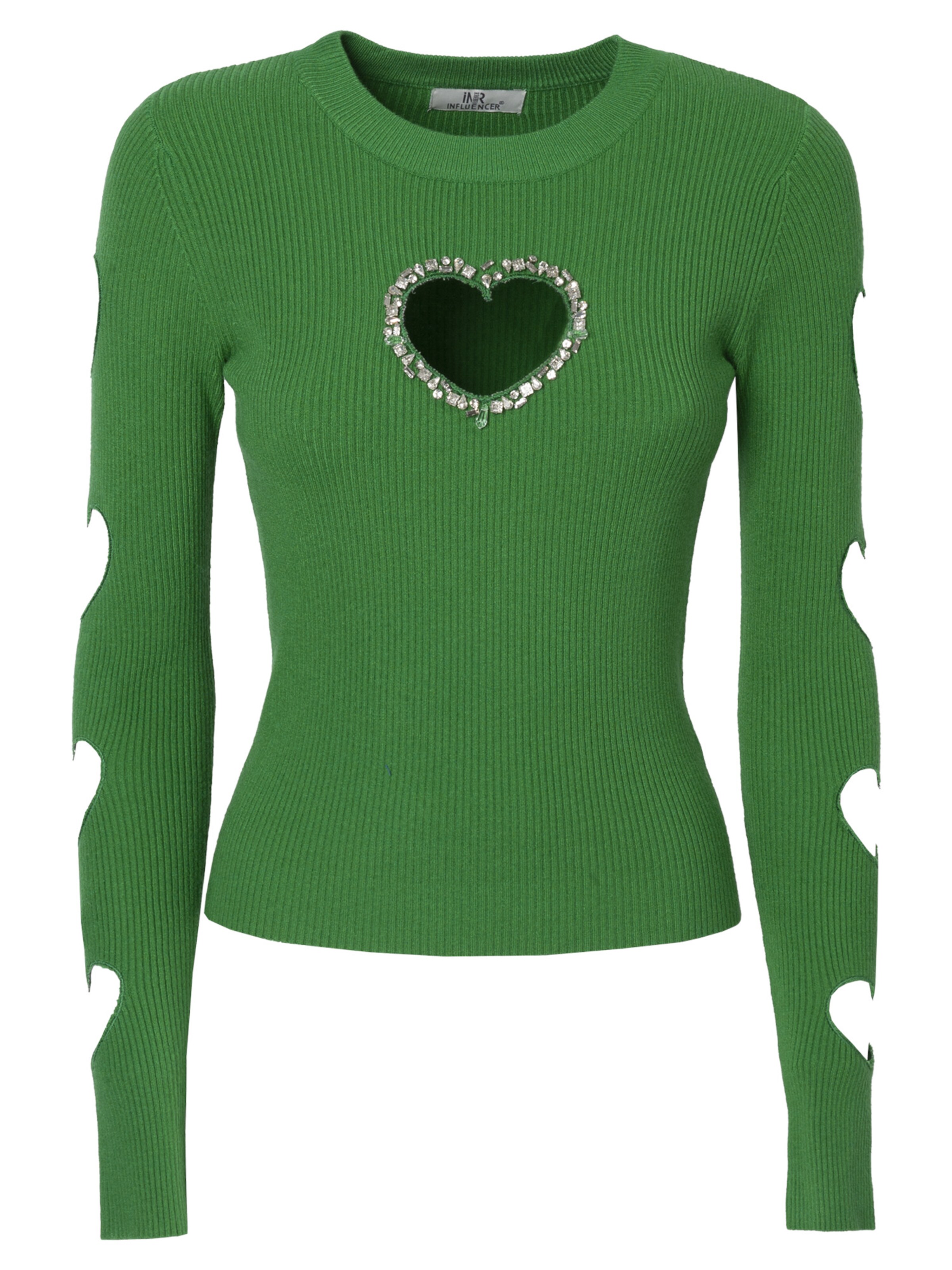 Influencer Свитер в Зеленый: спереди