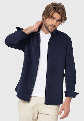 INDICODE JEANS Regular fit Button Up Shirt 'Ryan' in Blue