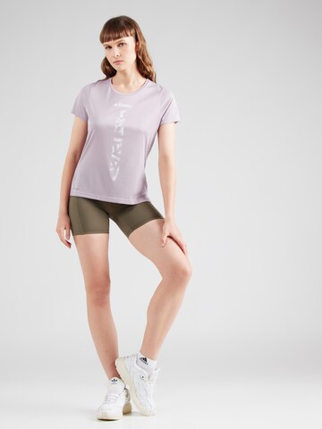 ADIDAS TERREX Funktionsshirt 'AGRAVIC' in Lila