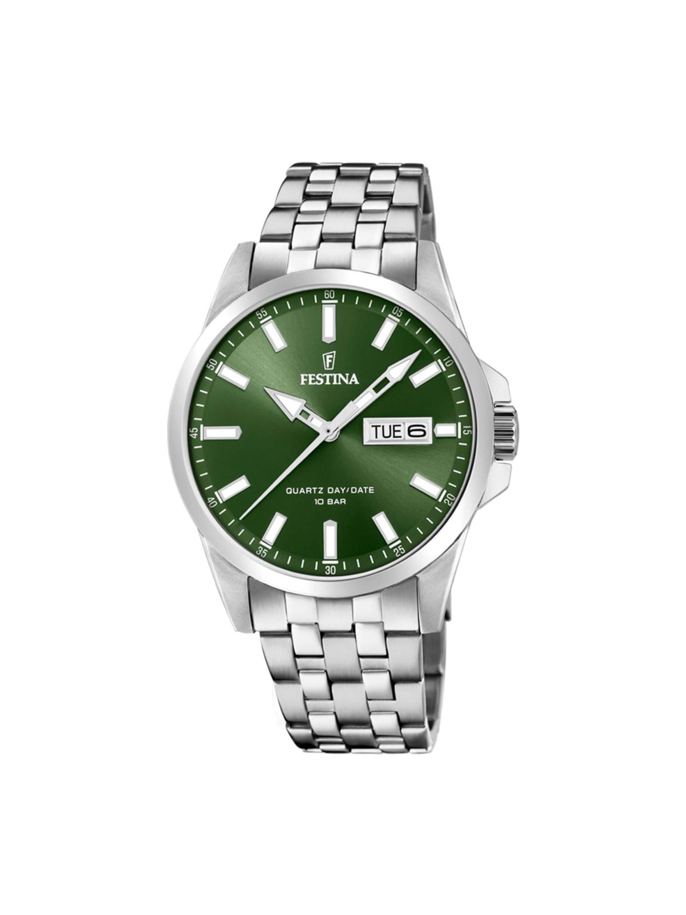 Montre à affichage analogique FESTINA en vert : devant