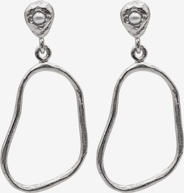 Boucles d'oreilles Haze&Glory en argent : devant